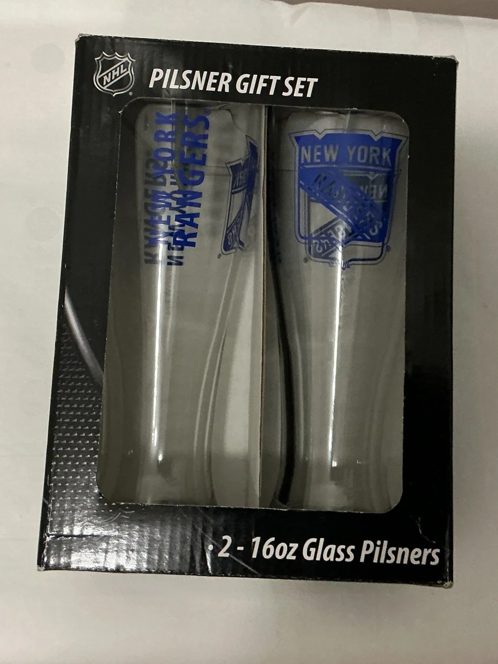New York Rangers 16 oz Pilsner Gift Set